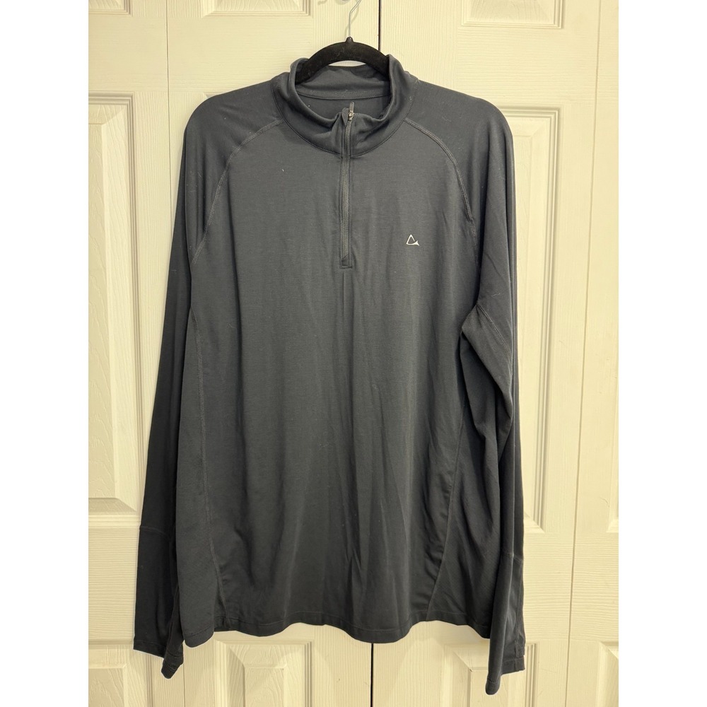 Paradox Merino Blend Performance Base Layer‎ Shirt Men's XL Black 1/4 Zip